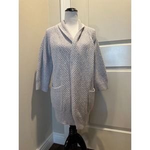 VINCE Pearl Gray Cashmere Blend Oversized Cardigan SZ XS